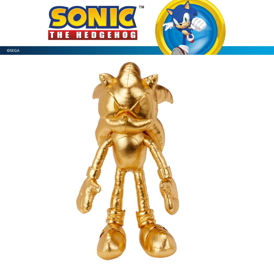 Sonic The Hedgehog Anime 24K Gold Kids Bedding Super Soft Plush Cuddle Pillow Buddy, One Size, (Officially Licensed Product)