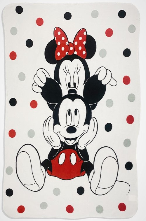 MINNIE MinnieMouse Cozy Fleece Throw Blanket 40 x 60 (Red)