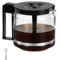 𝟐𝟎𝟐𝟔 𝐔𝐩𝐠𝐫𝐚𝐝𝐞 Carafe Compatible With Technivorm 89830 1.25L Glass Carafe, 10Cup/40oz Coffee Pot Compatible with Moccamaster KBG/KBGV/CDG Model Brewer, External Metal Ring Reinforcement.