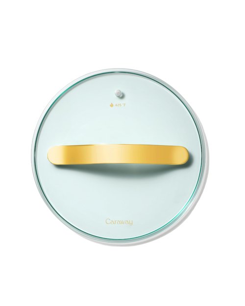 Glass 8" Glass Lid For Pots & Pans - Made With Tempered Glass - Sized to Fit Caraway Ceramic-Coated & Stainless Steel Cookware - Gold
