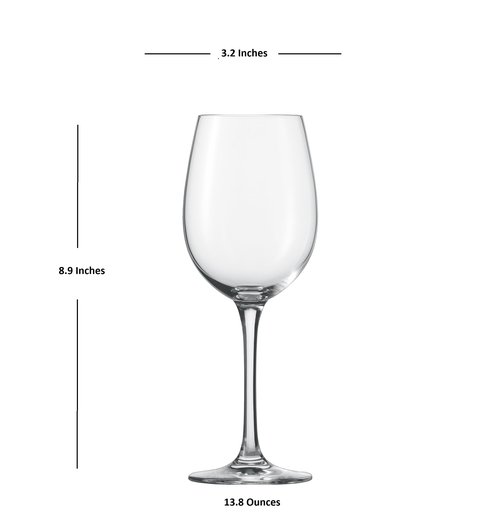 Schott Zwiesel Tritan Crystal Glass Classico Stemware Collection Burgundy Red Wine Glass, 14-Ounce, Set of 6