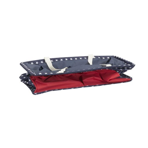 Household Essentials Red, White, and Blue Krush Container All-Purpose Utility Tote with Pockets