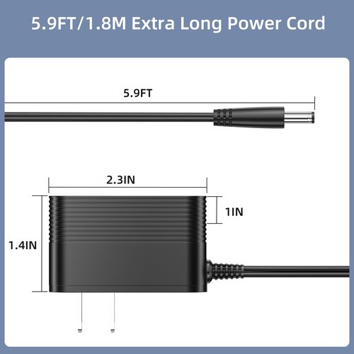 Charger for INSE Cordless Vacuum Cleaner, Replacement Charger Compatible with INSE N5S N5 N500 N550 N560 N570 N6 N6S N600 N650 N660 N670 V70 Cordless Vacuum Cleaner Power Cord