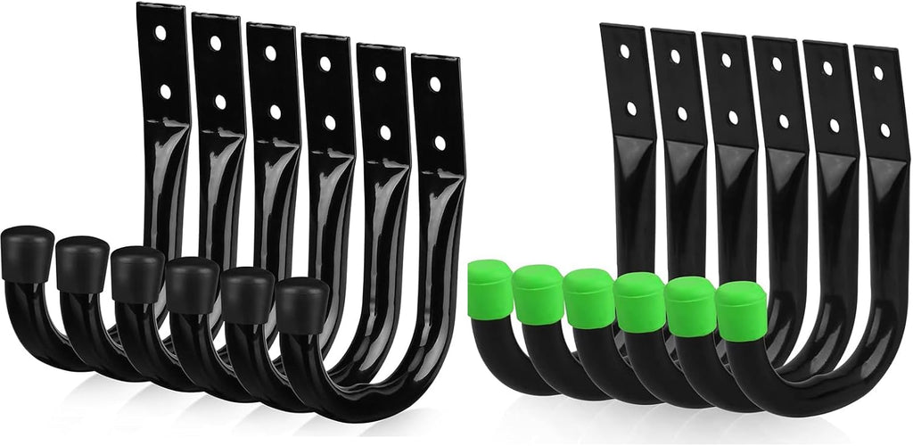 SWANLAKE Garden Tools | 12-Piece Heavy Duty Garage Storage Hooks & Utility Bike Hooks