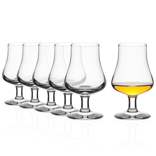 Stölzle Lausitz Set of 6 Whiskey Tasting Glasses (6.5 Fl oz). Crystal Whiskey Glasses For Men & Women. Dishwasher Safe, Durable Bourbon Gifts For Men - Genuine Stölzle Whiskey Glass Set