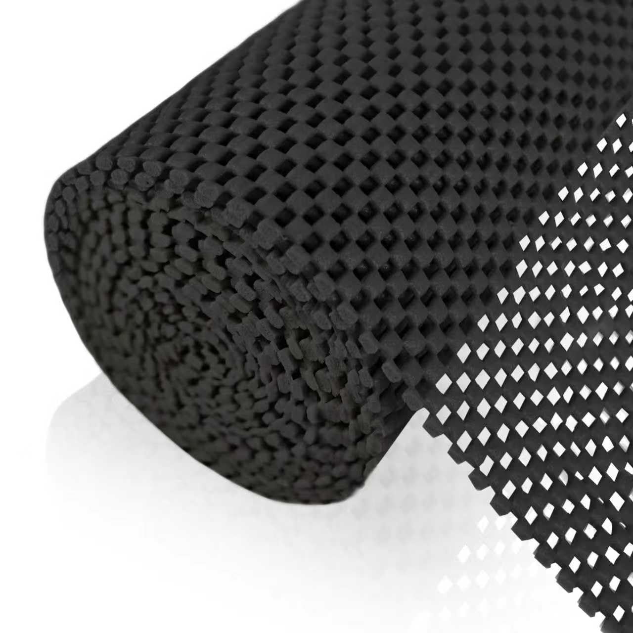 Shelf Liner for Kitchen Cabinet, Durable with Strong Grip, Non Adhesive Liners Protect Kitchen Cabinets and Cupboard, Pantry, Bathroom Drawers and Shelves, Desks-12" x 120" (Black)