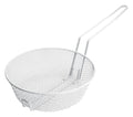 Winco 10" Breading Basket, Medium Mesh, White Plastic Coating