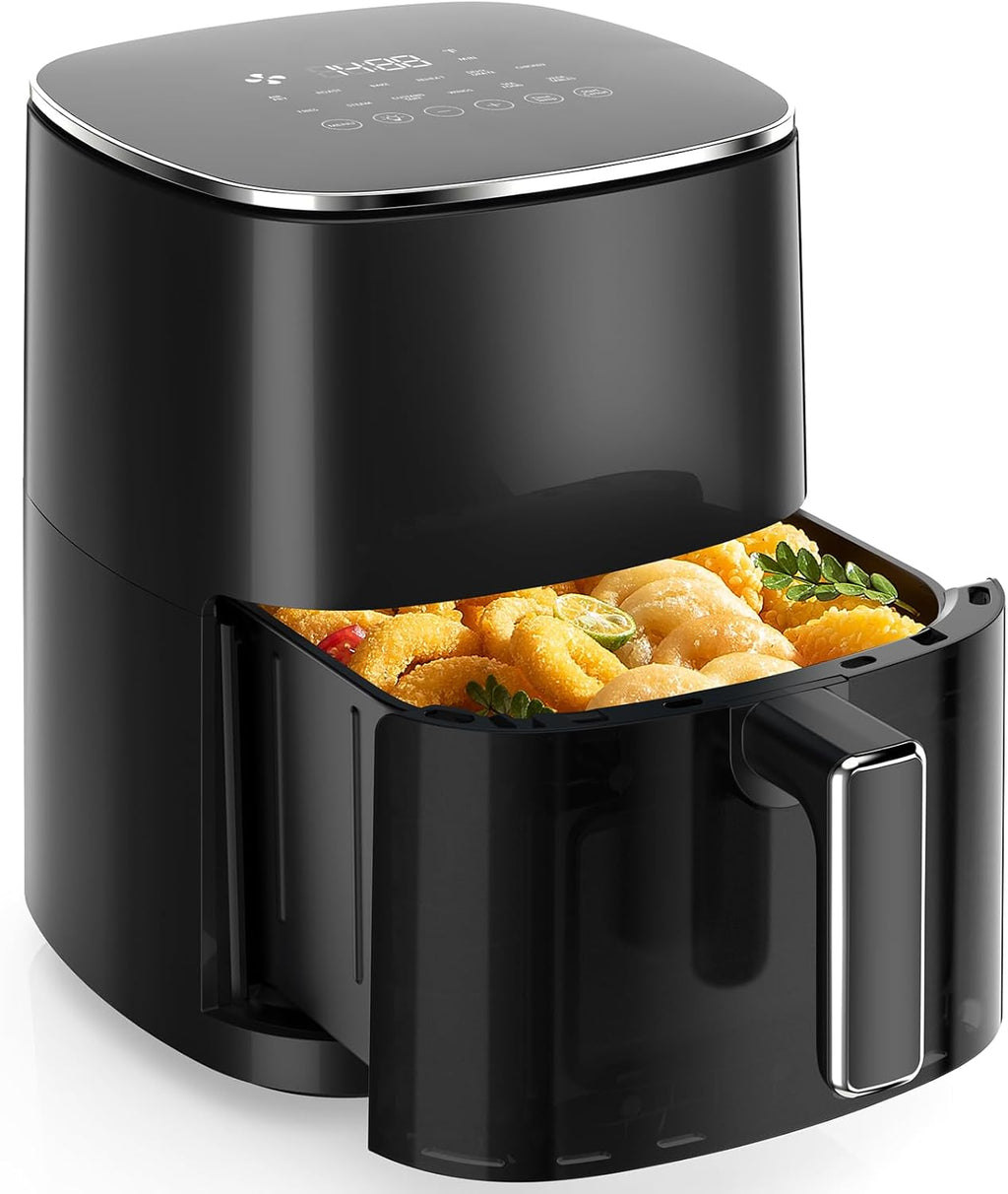 Sweetcrispy 6QT Air Fryer - 12-in-1 Square Airfryer Oven with Window & Easy-Clean Nonstick Basket