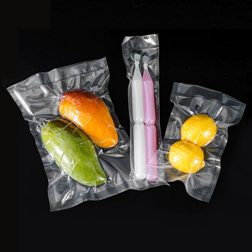 MITOB 500 Pack Clear Vacuum Bags 3.15x9.84 inch (Inside Size 2.76x9.45 inch) for Food Saver Flat Open Top Embossed Vacuum Sealer Bag Food Storage Packaging Pouch with Tear Notch