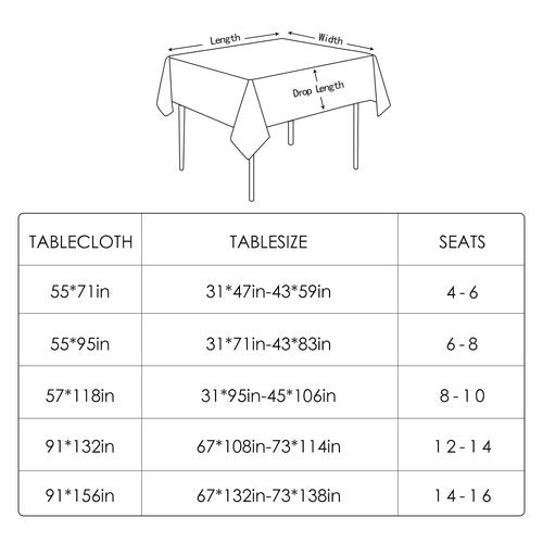 BALCONY & FALCON Table Cloth – Waterproof, Wrinkle Resistant & Washable Large Rectangle Tablecloth and Table Cover for Dining Room, Kitchen, Outdoor, Party & Birthday Use (Hunter Green, 91" x 156")