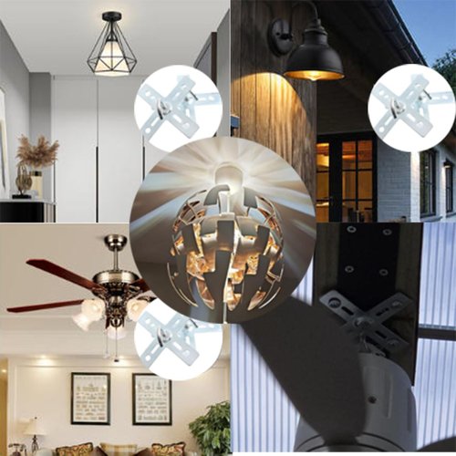 FINBe 2pcs Ceiling Hook kit Cross Ceiling Fan Hook Metal Hanging Plate Fastener Equipped with Installation Screws Suitable for Ceiling Fans or Suspended Lamps