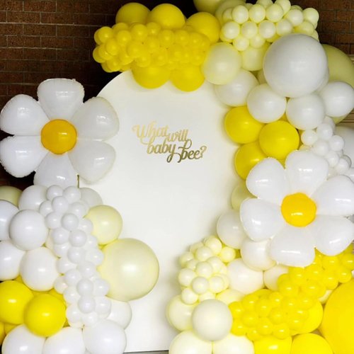 Awenztech Yellow Balloon Arch Kit - 120 Pcs of 5 to 18 Inch Latex Balloons for Party Decorations