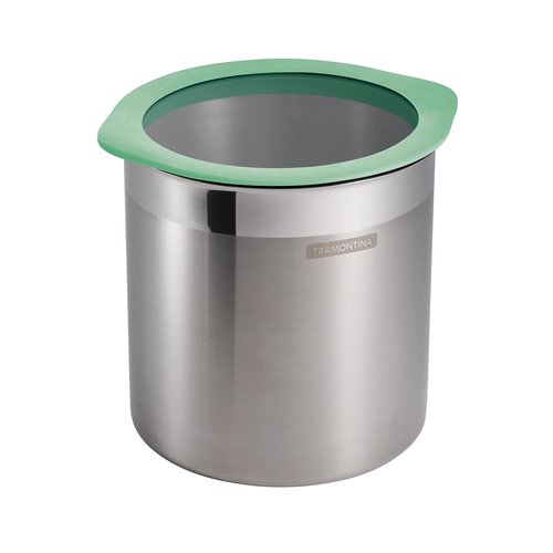 Tramontina 4-Piece Food Storage Containers with Silicone Lids, Stainless Steel Reusable Canister Set, Kitchen Pantry Organizer for Oats, Flour, Cereal, Sugar, Snacks (Mint Green)
