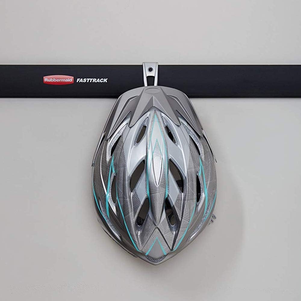 Rubbermaid Garage Hook Organizers - Powder Coated Metallic for Ladder, Tools & Bikes | 4 Pack