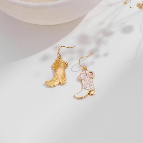 MUYAN Western Cowgirl Boots Earrings - Cute Enamel Dangle Jewelry for Women | Boho Country Style