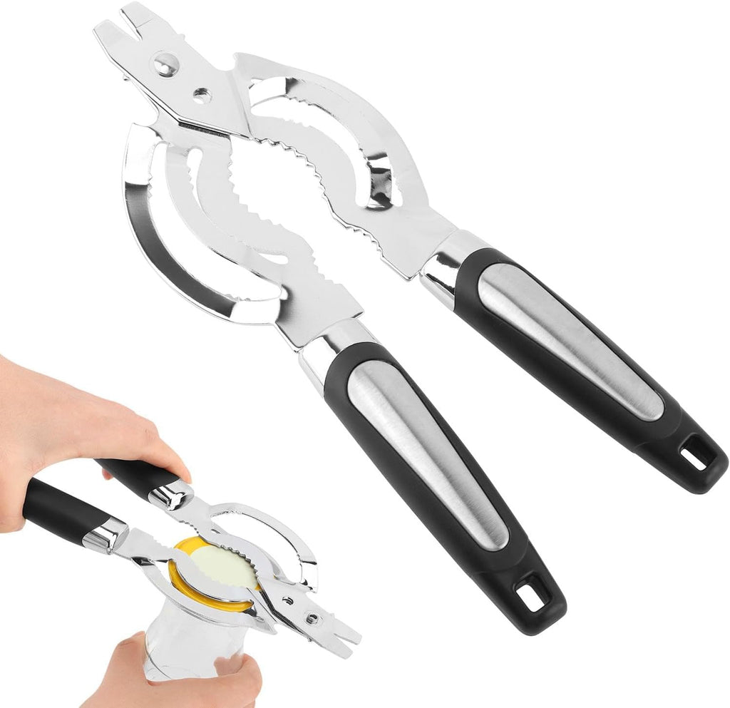 Skiennix Stainless Steel Jar Opener - Adjustable Tool for Weak & Arthritic Hands | Kitchen Gadget