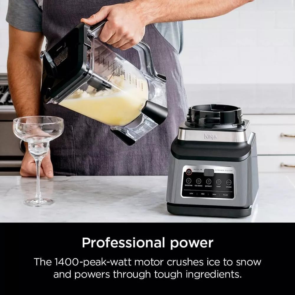 Ninja R-BN803TGT Professional Plus Kitchen Blender System & 8-Cup Food Processor - Auto-iQ, Black
