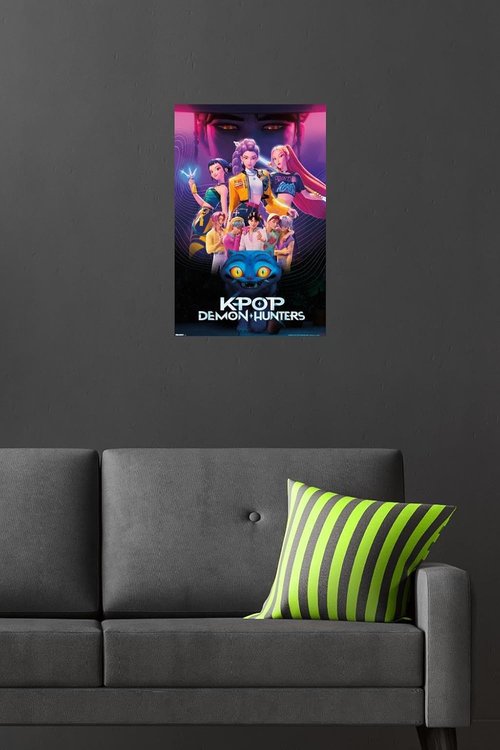 Netflix KPop Demon Hunters Wall Poster - Premium Unframed 22.4L x 14.7W for Fans