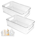 Baby Bottle Organizer Plastic Storage Center for Baby Bottles and Food Jars Baby Bottle Organizer for Cabinet, Perfect Organizer for Kitchen Cabinet, Pantry, Refrigerator, and Countertop（2 pcs）