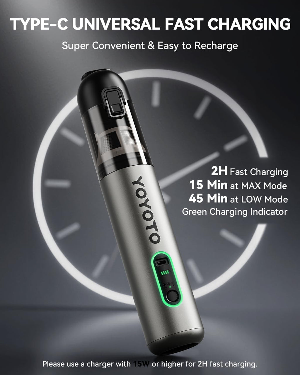 Skiennix Handheld Vacuum | Cordless 4-in-1 Mini Cleaner with 21000Pa Suction - Ultra Light & Rechargeable (Silver)