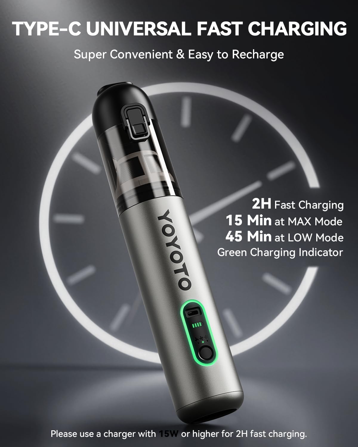 Skiennix Handheld Vacuum | Cordless 4-in-1 Mini Cleaner with 21000Pa Suction - Ultra Light & Rechargeable (Silver)