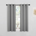 NICETOWN Silver Grey Blackout Curtain Panels - Thermal Insulated Grommet Top Drapes (2 Panels, W29 x L45)