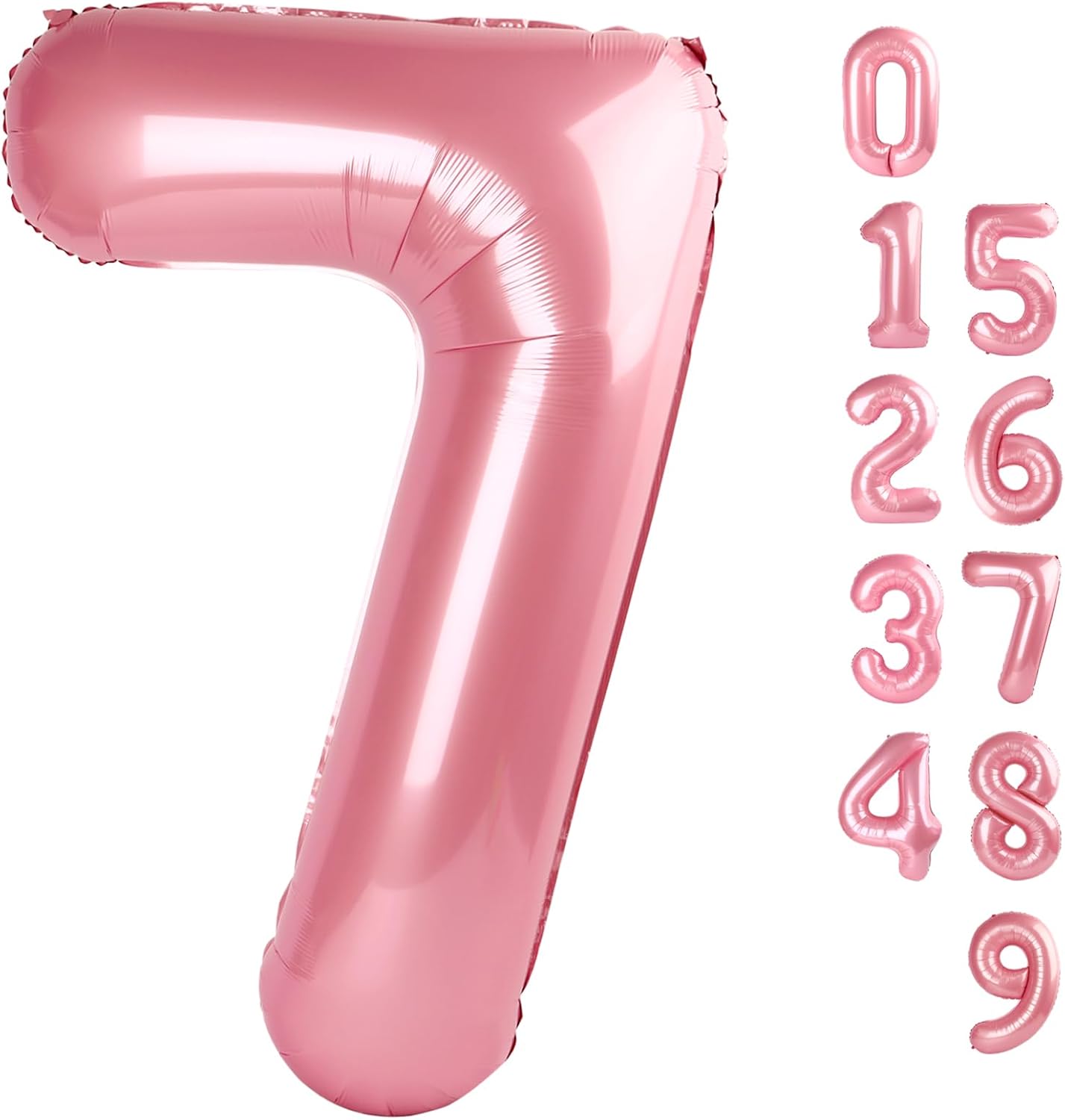 Pastel Pink Number 7 Balloon by [Brand Name] - 40 Inch Birthday Decoration for All Ages | Perfect for Engagements, Weddings & Graduations
