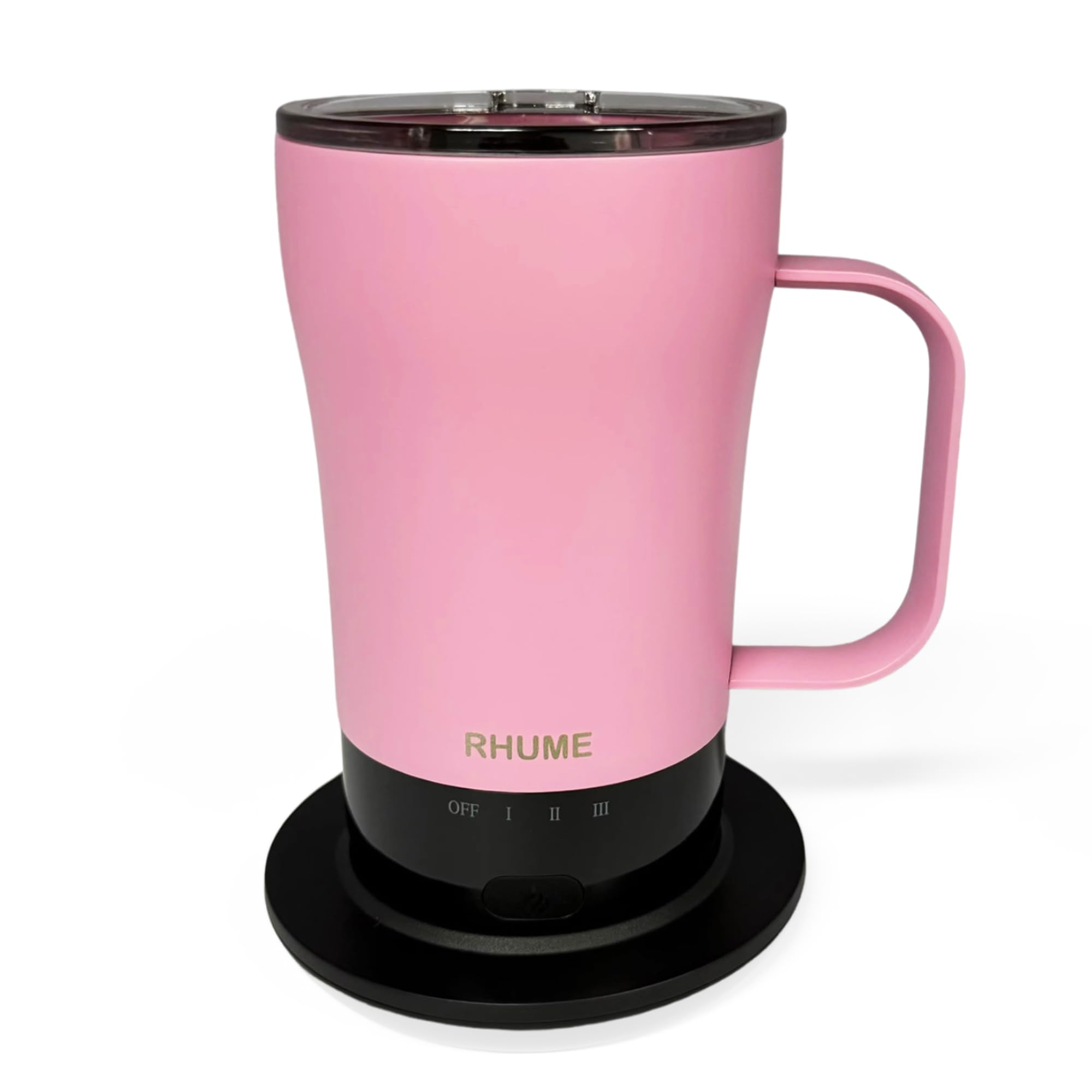 Rhume - Temperature-Controlled, Self-Heating Coffee Mug (Light Pink 14 Oz)