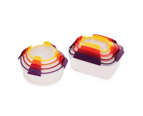 Joseph Joseph Nest Lock 16-piece Plastic BPA Free Food Storage Container Set with Lockable Airtight Leakproof Lids - Multicolor