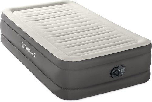 INTEX TruAire Luxury Air Mattress - Twin Size with Built-in Electric Pump - 18in Height, 330lb Capacity