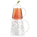 Tea Forte Tea Over Ice Steeping Pitcher Set of Two, 12oz for Steeping and 24 oz Pitcher for Perfect Flash Chilled Iced Tea, Dishwasher Safe