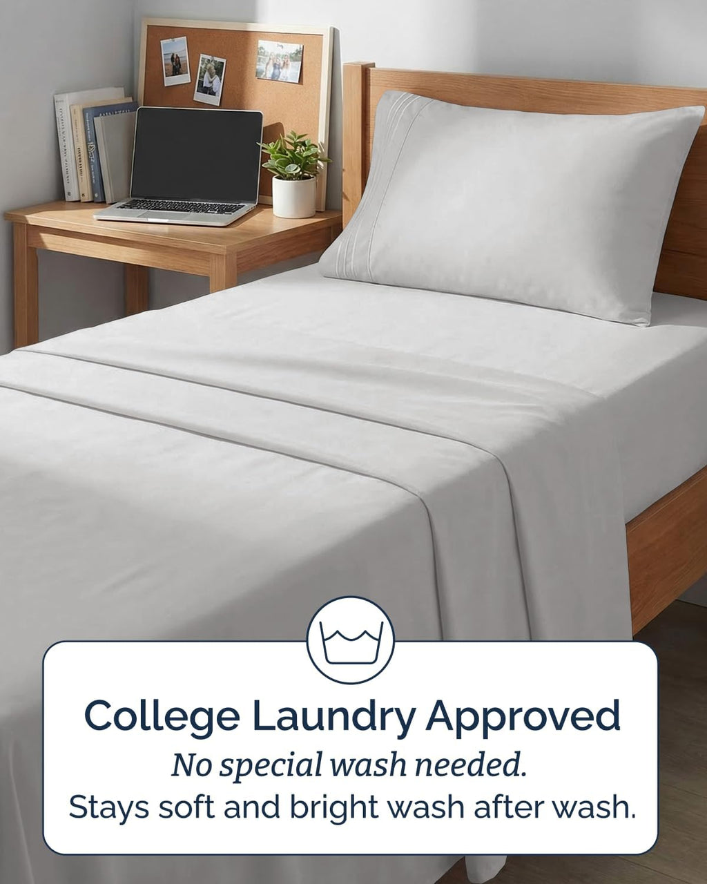 Comfy Twin XL Sheet Set by [Brand Name] - Breathable & Cooling Hotel Luxury Bedding - Deep Pockets, Soft, Wrinkle-Free, French Grey