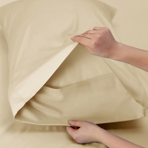 Bedsure Cooling Twin Sheets - Breathable & Soft Rayon from Bamboo - Deep Pocket Up to 16 Inches - Hotel Luxury Alabaster Gleam