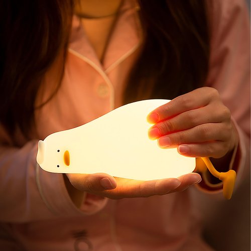 Lying Flat Duck Type Children's Night Light - Cute, Rechargeable, Bedroom/Baby Night Light & Gift