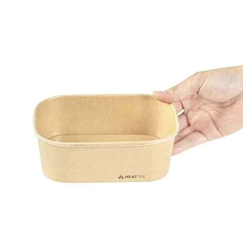 Restaurantware-Heat Tek 25 Ounce To Go Containers 100 Greaseproof Serving Containers- Durable For Oven, Microwave And Freezer Use Stackable Kraft Paper Disposable Food Container For Takeouts