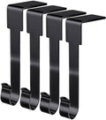 Edoneery Christmas Stocking Holder for Mantle Fireplace, Non Slip Silicone Pad Mantel Stocking Hangers for Shelves, Hanging Decorations Hooks for Family Xmas Holiday Party (Black, 4)