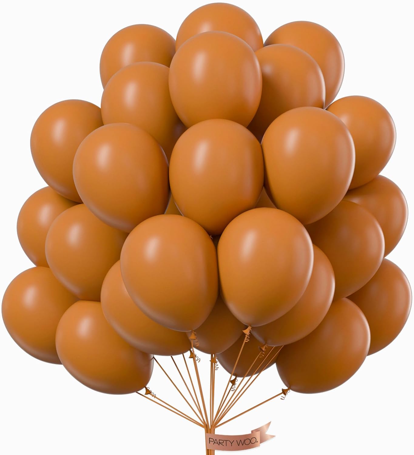 PartyWoo Tan Balloons - 12 Inch Boho Neutral Light Brown Latex Balloons for Graduation & Baby Showers