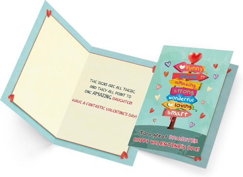 Mcduldul Valentines Cards for Daughter | Funny Daughter Valentines Cards Gifts from Dad Mom Parent with Printed Message Inside