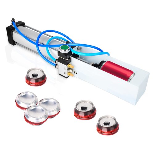 TAISHER Push Valve Aluminum Can Crusher，Eco-Friendly Recycling Tool，Heavy Duty Pneumatic Cylinder Soda Beer Can Crusher