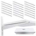 CroBlissful 20 Pcs Adjustable Shelf Brackets for Double Track System Closet Organization Heavy Duty Wire Shelf Brackets(White,11.5 Inch)