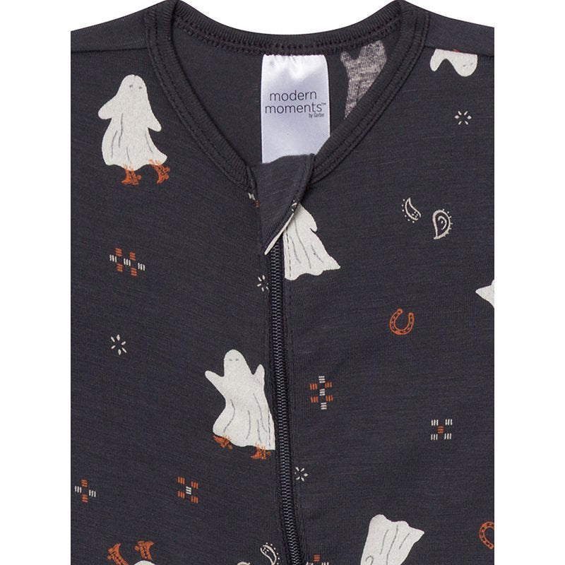 Baby Girl Halloween Footed Pajama with Two-Way Zipper - 0-3 Months Ghost Variation