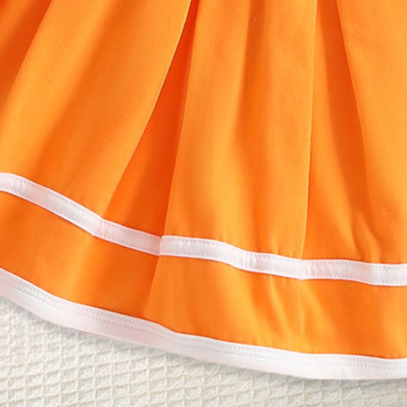 Toddler Girl Cheerleader Outfit Set - Shirt & Skirt, Size 18-24 Months, Orange