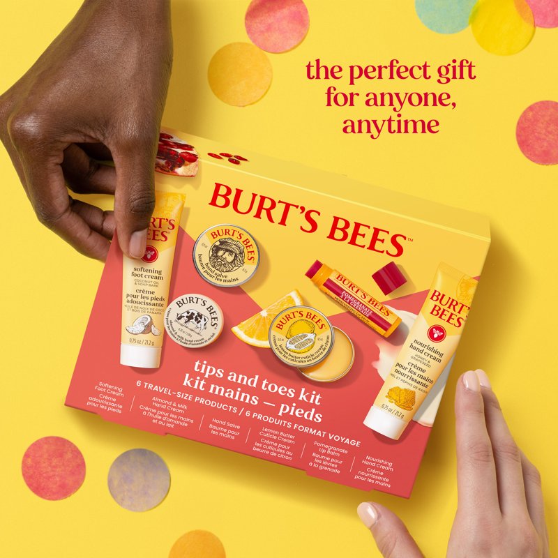 Tips and Toes 6-Piece Hand, Foot, and Lip Care Gift Set