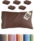 King Pillow Cases by Luxurious Home | Ultra Soft Hotel Quality | Wrinkle-Free & Easy-Care - 10 Pcs Set in Brown