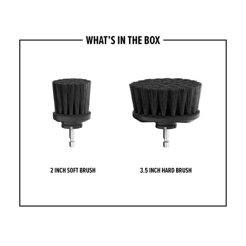 Dirt Devil Hard Bristle Cleaning Brush Set, 2 Piece, 2" and 3.5" Brushes Included, for Use on Brick, Grout, Cast Iron and More, Heavy Duty Cleaning, Scrubber Brush Drill Attachment for Cleaning