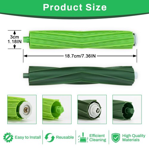 Jusiwow 3 Set Replacement Brushes Compatible with iRobot Roomba E & I & J Series, e5 e6 e7 i1 i1+ i2 i3 i3+ i4 i4+ i6 i6+i7 i7+ i8 i8+ j6+ j7 j7+,Combo i5 i5+j5 j5+ Vacuum Cleaner
