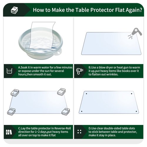 Crystal PVC Chair Floor Mat Clear Table Cover Protector Transparent Plastic Tablecloth for Office Meeting Desk Rectangle Kitchen Countertop Dining Coffee Table Top Topper Water Heat Proof 44x108 Inch