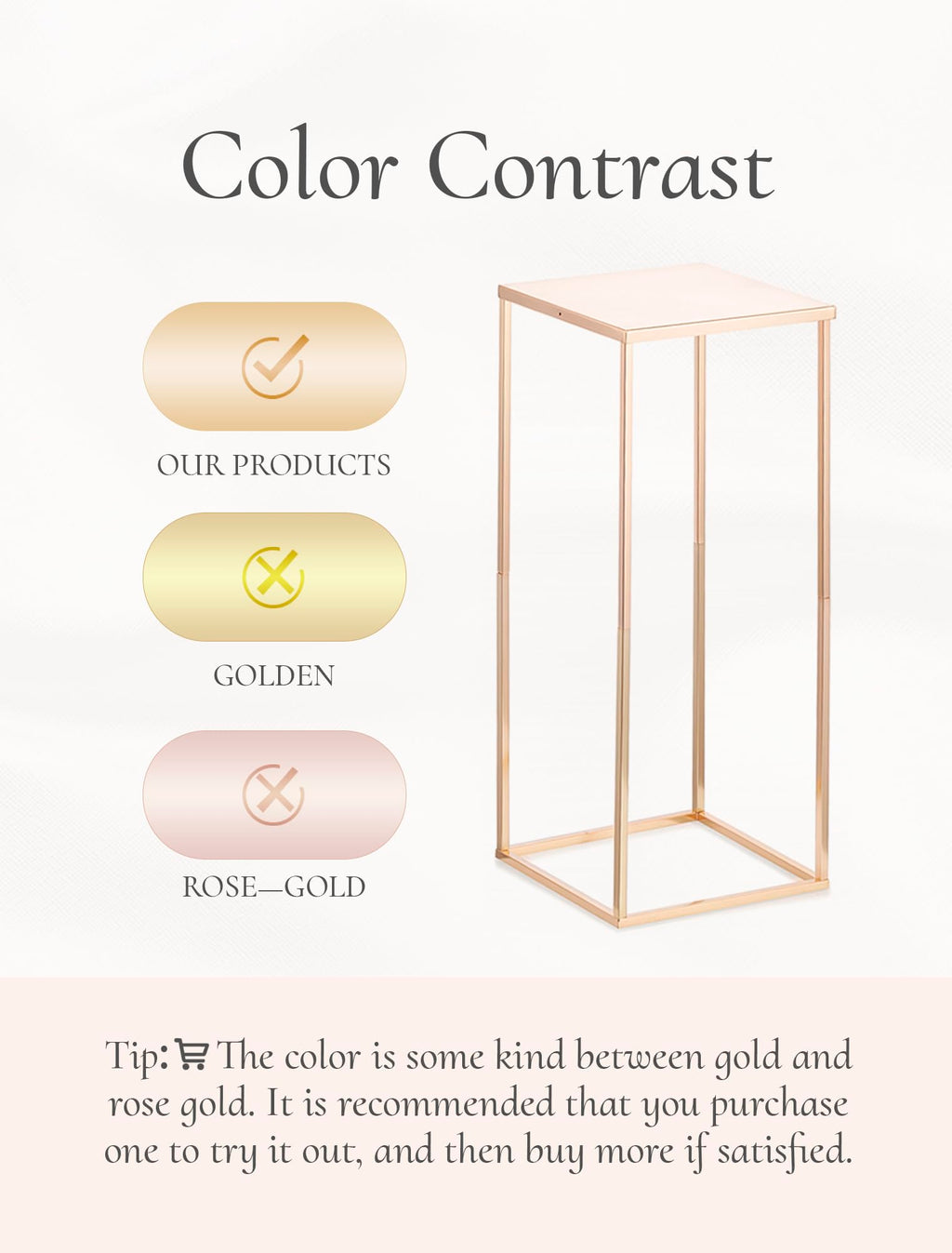 Inweder Gold Plant Stand Indoor: 31.5” Tall Pedestal Stand for Wedding Centerpieces Party Event Center Pieces Decoration for Table Home Decor 2 PCS