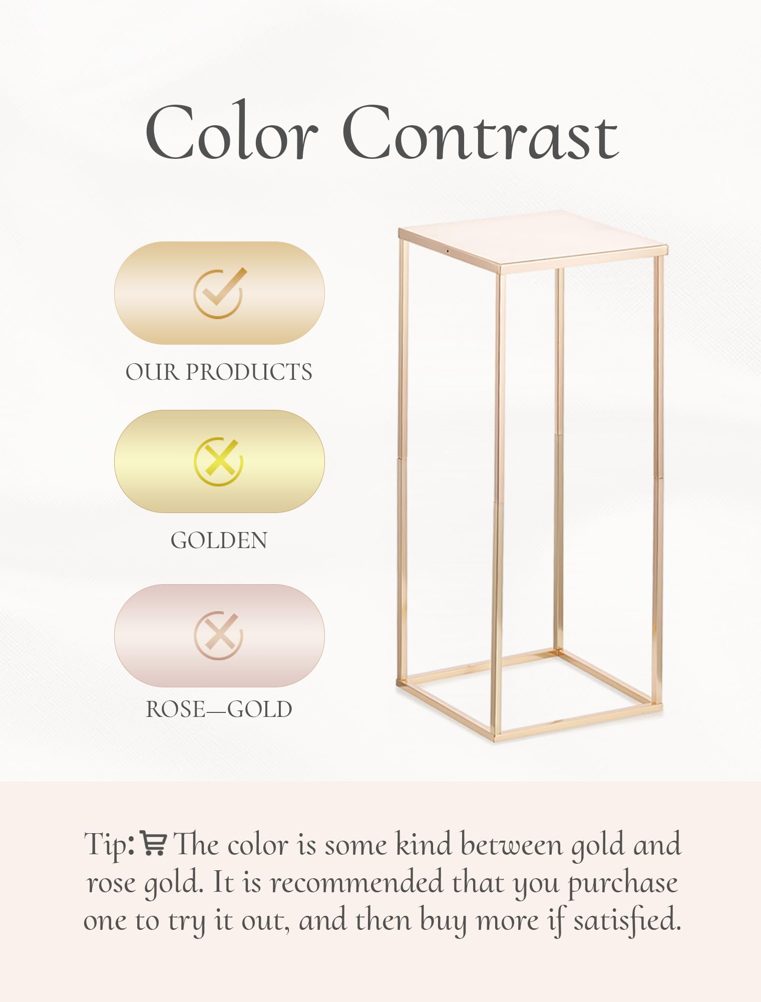 Inweder Gold Plant Stand Indoor: 31.5” Tall Pedestal Stand for Wedding Centerpieces Party Event Center Pieces Decoration for Table Home Decor 2 PCS
