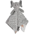 BORITAR Elephant Baby Security Blanket - Soft Minky Dot Fabric Lovey with Adorable Animal Backing | 14 Inch